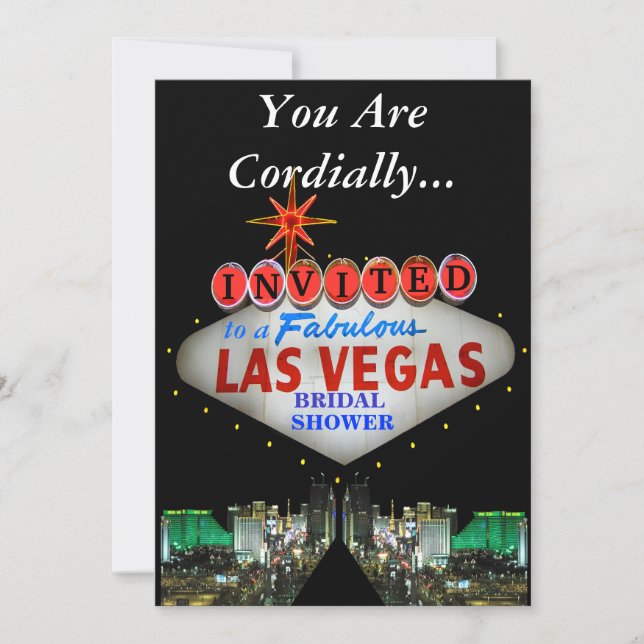 Invitations de Fête de la mariée de Las Vegas (Devant)