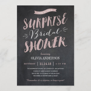 Invitations de Fête de la mariée de surprise -
