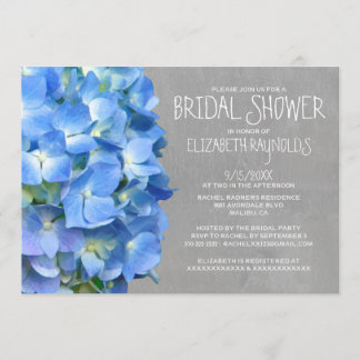 Invitations de Fête de la mariée d'hortensia