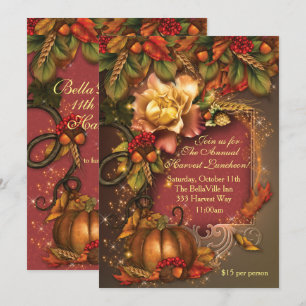 Invitations de fête de la récolte d'automne