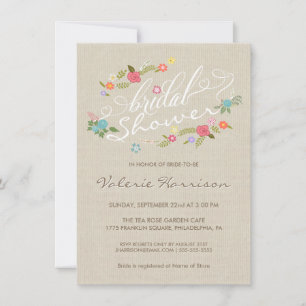 Invitations de Fête de l'mariée de  de fleurs de l