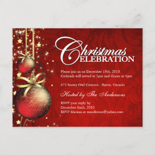 Invitations de fête de Noël