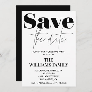 Invitations de fête de Noël Enregistrer la date No