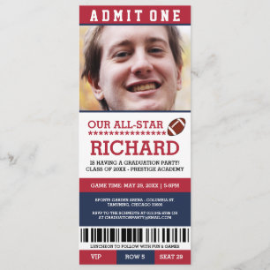 Invitations de fête de remise des diplômes du