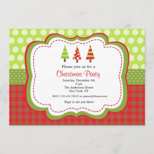 Invitations de fête de vacances de Noël