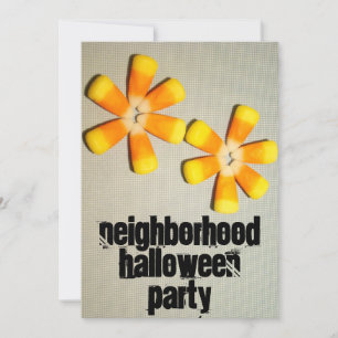 Invitations de fête d'Halloween de quartier Récolt