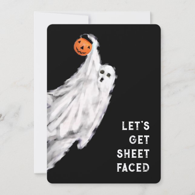 Invitations de fête d'Halloween pour adultes (Devant)