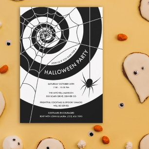 Invitations de fête d'Halloween Spiderweb