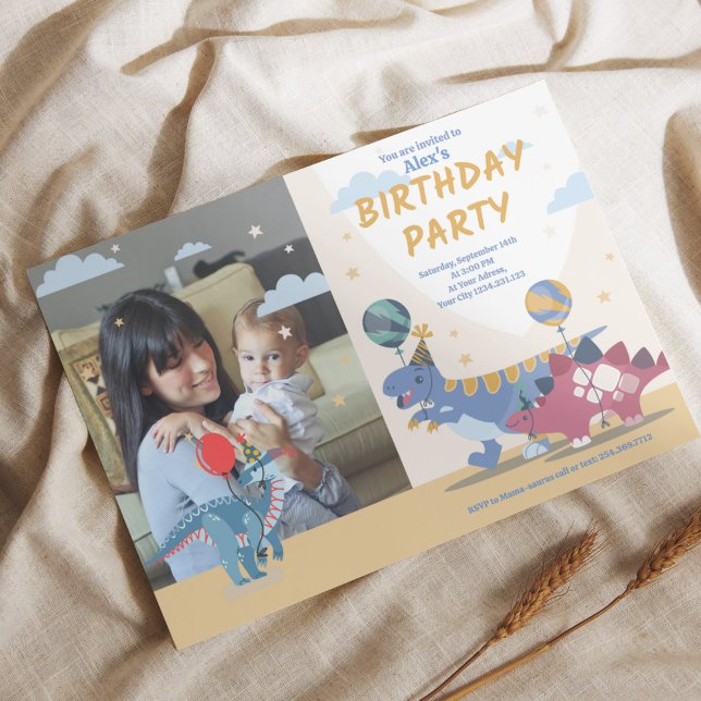 Invitations de fête Dino de Roar-some : amusant et (Roar-some Dino Party Invitations! Fun & Customizable Templates)