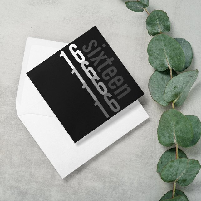 Invitations de fête du 16e anniversaire (Créateur téléchargé)