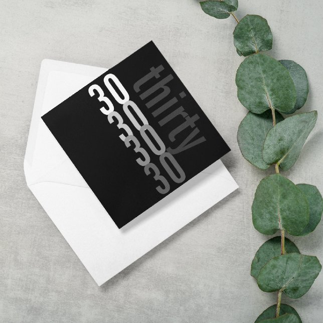 Invitations de fête du 30e anniversaire (Créateur téléchargé)