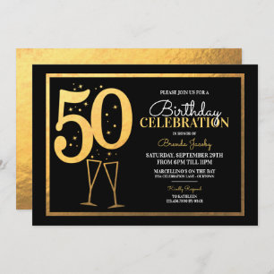 Invitations de fête du 50e anniversaire