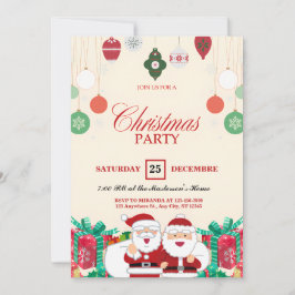Invitations de Fête du Père Noël personnalisables