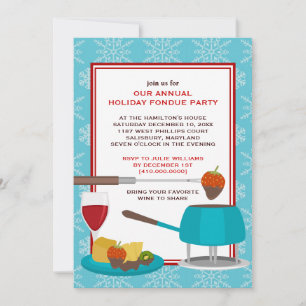 Invitations de Fêtes Fondue