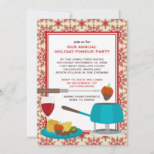 Invitations de Fêtes Fondues