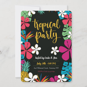 Invitations de fêtes tropicales