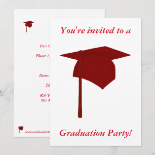 Invitations de fin d'études, Casquette rouge & Tas