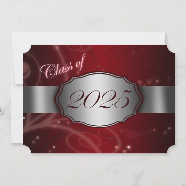Invitations de finition Red et Silver 2025 (Devant)