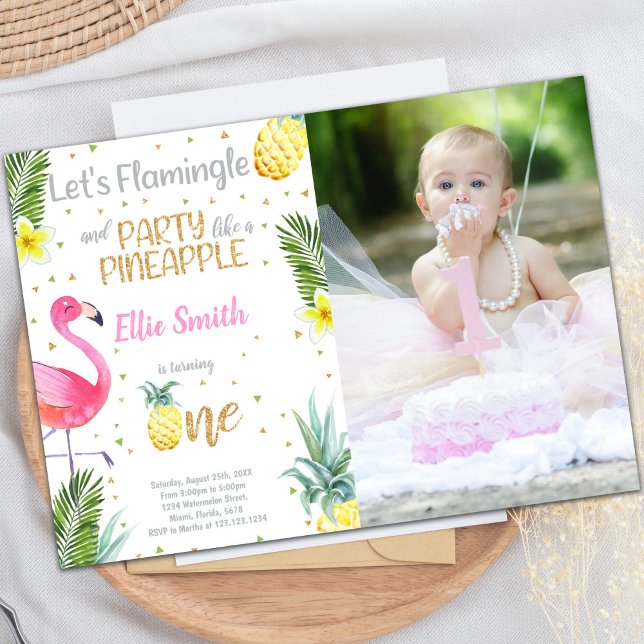 Invitations de Flamant rose photo | Invitations d' (Photo Flamingo Invitations | Pineapple Invitations)