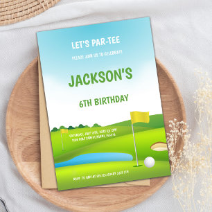 Invitations de golf 6e anniversaire