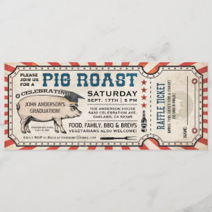 Invitations de graduation au rôti de porc avec bil