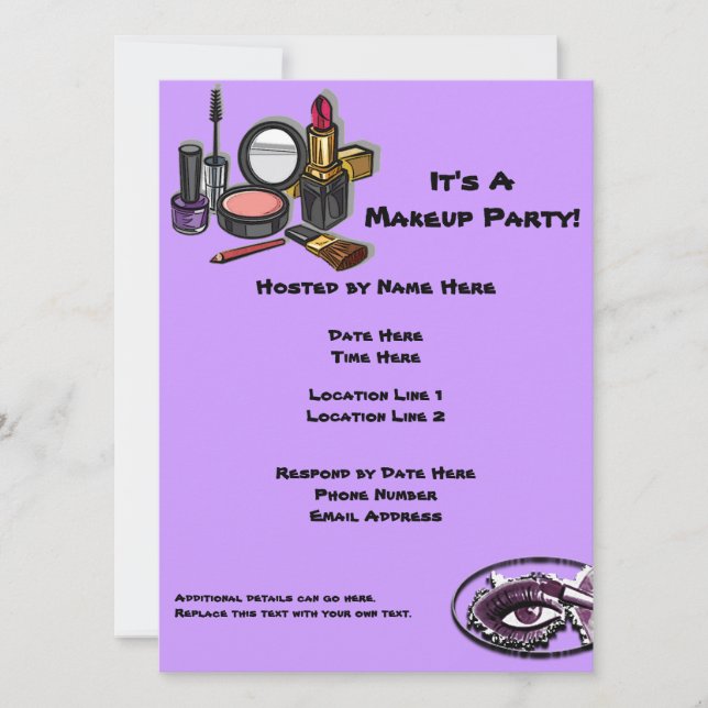 Invitations de groupes de maquillage (Devant)