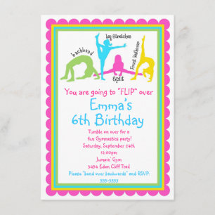 Invitations de gymnastique