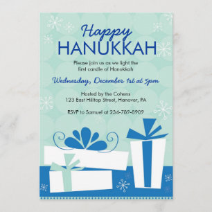 Invitations de Hanoukka Party avec cadeaux