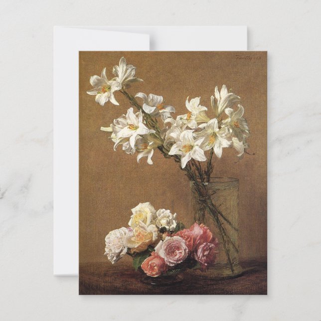 Invitations de Henri Fantin-Latour Roses et Lilies (Devant)