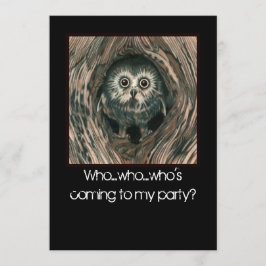 Invitations de hibou "Home In a Hole"