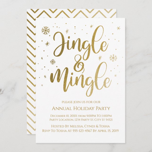 Invitations de Jingle et Mingle (Devant / Derrière)