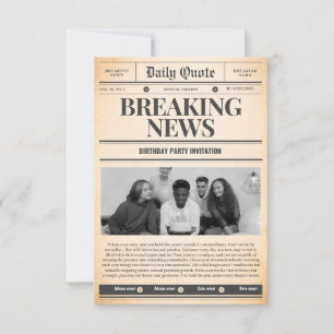 invitations de journaux en première page de l'actu