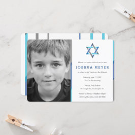 Invitations de la barre de photos moderne Mitzvah 