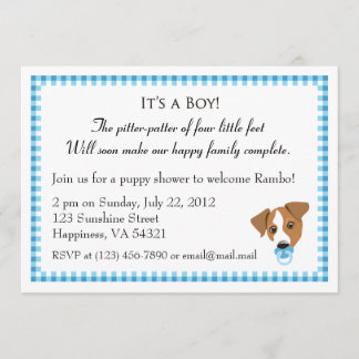 Invitations de la douche avec chiot