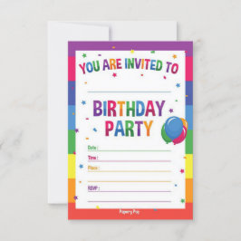 Invitations de la fête Anniversaire de enfant pour