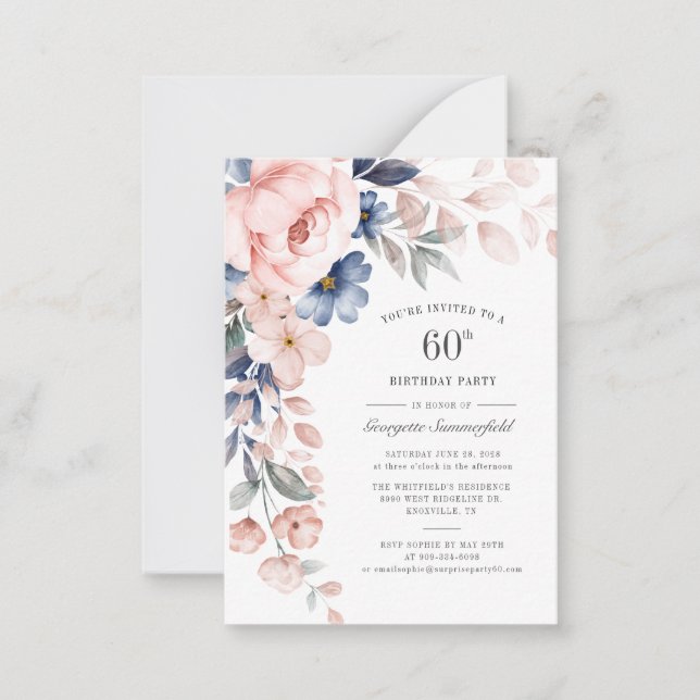 Invitations de la fête botanique rose 60e annivers (Devant)