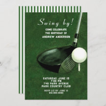 Invitations de la fête d'anniversaire de golf