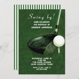 Invitations de la fête d'anniversaire de golf