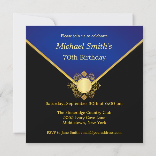 Invitations de la fête d'anniversaire de l'emblème (Devant)