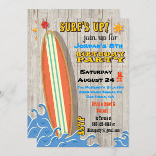 Invitations Faire Part Cartes Anniversaire Planche Surf Zazzle Ch Invitations Faire Part Cartes Anniversaire Planche Surf Zazzle Ch