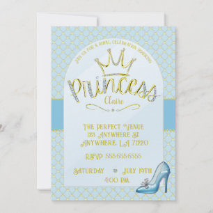Invitations de la fête d'anniversaire Princess