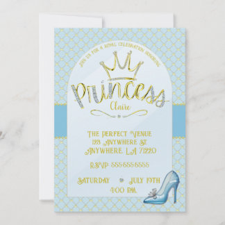 Invitations de la fête d'anniversaire Princess