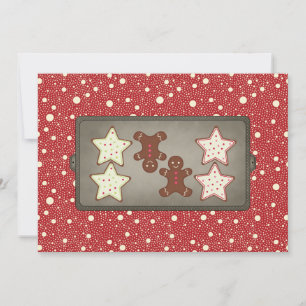 Invitations de la fête de biscuits de vacances