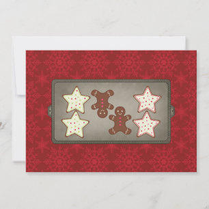 Invitations de la fête de biscuits de vacances