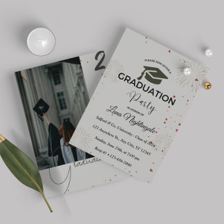 Invitations de la fête de graduation simple et mod