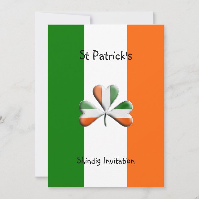 Invitations de la fête de la Saint Patrick (Devant)