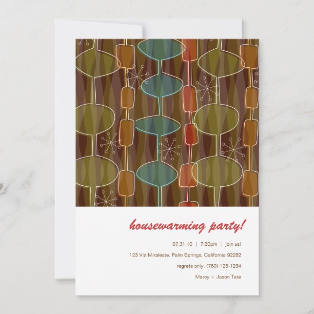 Invitations de la Fête de rétro-chauffe (Devant)