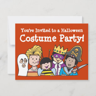 Invitations de la fête des costumes enfants