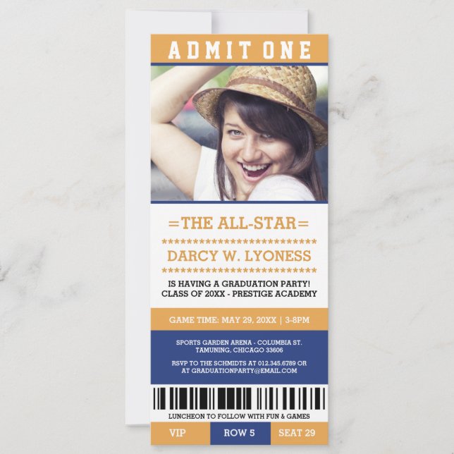 Invitations de la fête des diplômés sportifs (Devant)