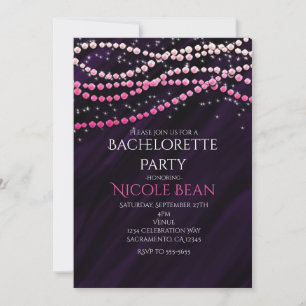 Invitations de la fête des étincelles violettes et